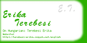 erika terebesi business card